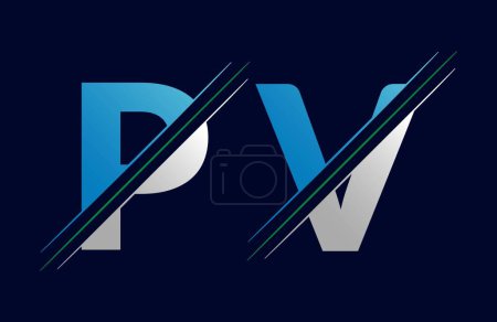 Unique pv letter logo Icon vector template.