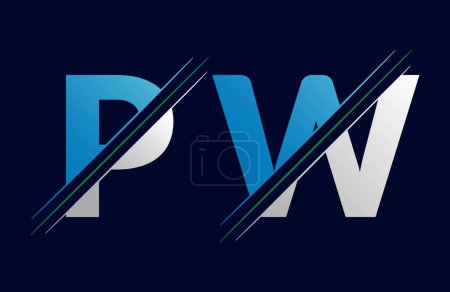 pw Letter Logo Template Illustration Design.