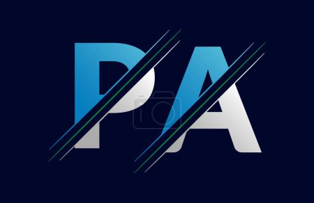 pa Letter logo design vector template.
