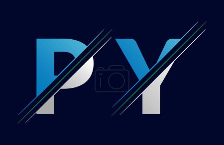 Único logotipo de la letra PY Plantilla de vector icono.