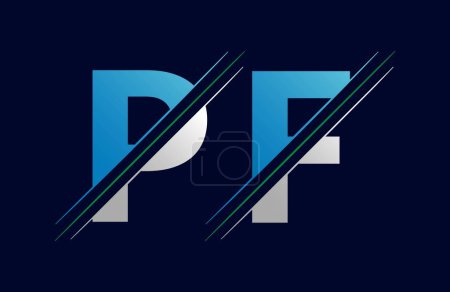 pf Letter Logo Template Illustration Design.
