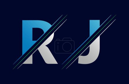 RJ Brief Logo Vorlage Illustration Design.