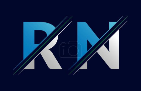 Unique rn letter logo Icon vector template.