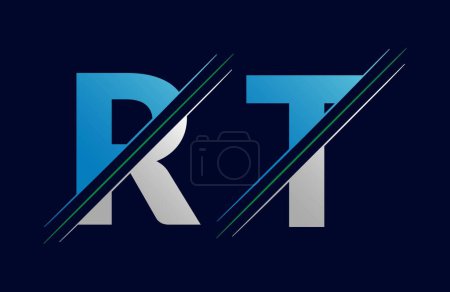 Unique rt letter logo Icon vector template.
