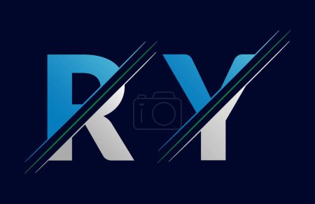 Unique ry letter logo Icon vector template.