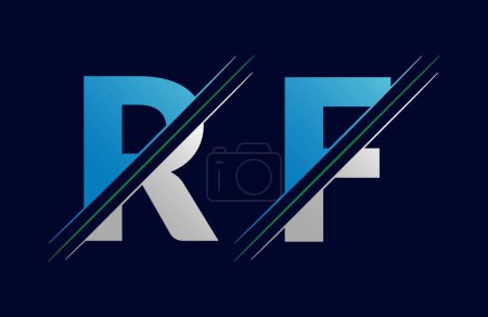 rf Letter logo design vector template.