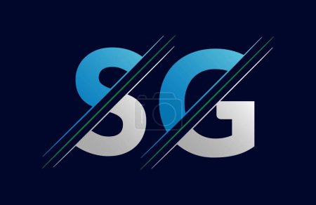 SG Letter Logo Design Vektorvorlage.