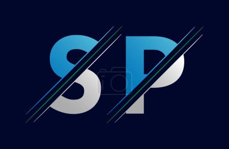 sp Letter logo design vector template.