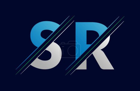 sr Letter logo design vector template.