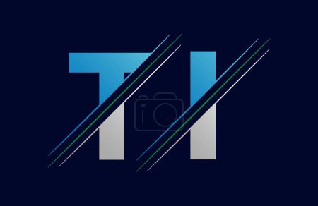 Modèle de logo de lettre Ti Illustration Design.