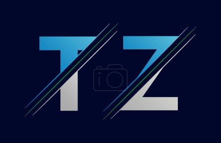 Unique TZ letter logo Icon vector template.