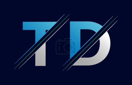 TD Carta logotipo diseño vector plantilla.
