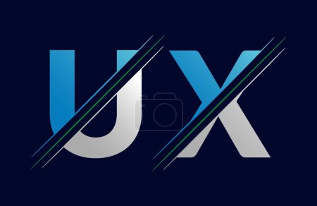 Unique UX letter logo Icon vector template.