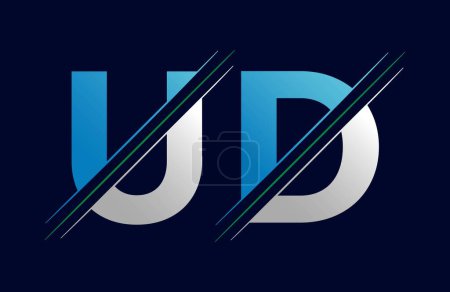 UD Letter Logo Design Vektorvorlage.