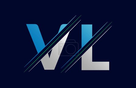 Modèle de logo lettre VL Illustration Design.