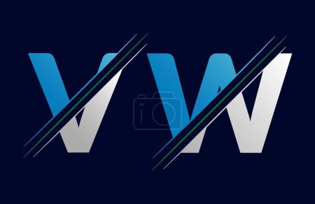 Unique VW letter logo Icon vector template.