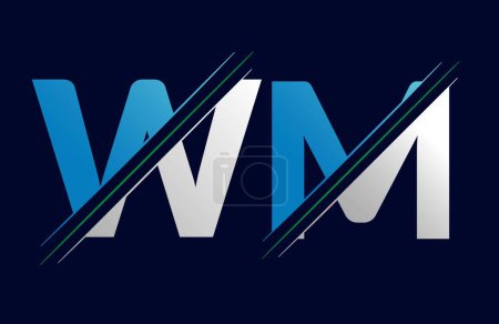 WM Letter Logo Template Illustration Design.