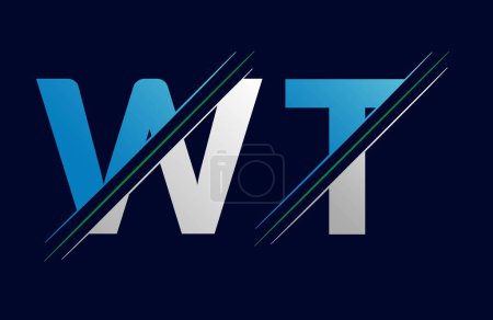 Einzigartige WT Brief Logo Icon Vector Template.