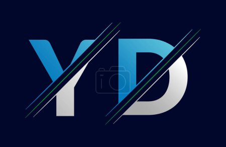 yd Letter logo design vector template.