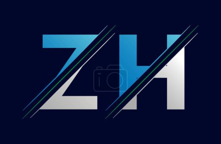 Unique zh letter logo Icon vector template.