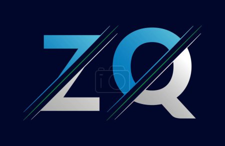 zq letter colorful logo in the circle. Vector Logo Illustration.