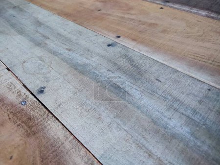 Foto de Tablón de madera natural vintage marrón primer plano. Patrón de fondo rústico textura - Imagen libre de derechos