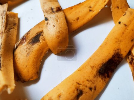 Foto de Cáscara de plátano aislada sobre fondo blanco - Imagen libre de derechos