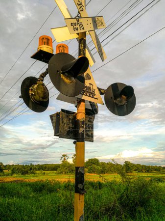 Roadside train signal lights