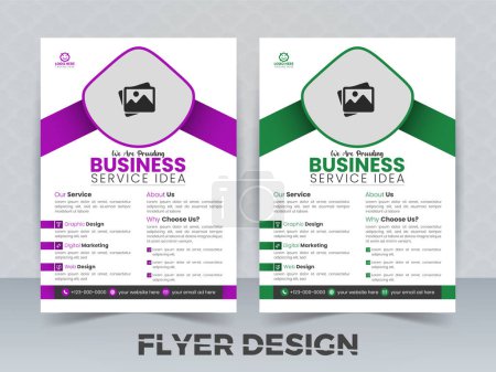 Illustration for Modern Business Flyer Design Template - Royalty Free Image