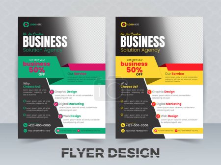 Illustration for Professional Business Flyer Design Template - Royalty Free Image