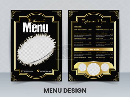 Illustration for Restaurant Food Menu Design Template - Royalty Free Image