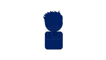 Foto de Figura masculina pictograma azul ilustración concepto - Imagen libre de derechos