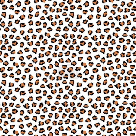 Illustration for Seamless abstract pattern of leopard skin. Fur, skin, skin of a leopard, cheetah, jaguar. Fashion pattern. Seamless camouflage background for fabric, textile, design, cover, packaging. - Royalty Free Image