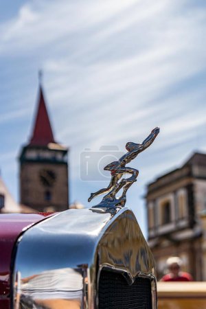 Photo for 3.6.2023 Jicin, Czechia, Veteran car club Jicin organizes a traditional meeting of historic vehicles manufactured before 1945 with rides through the beautiful landscape of the Bohemian Paradise. - Royalty Free Image