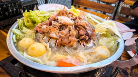 Mookata Thai barbacoa thaifood parrilla, barbacoa Tailandia Asia comida coreana