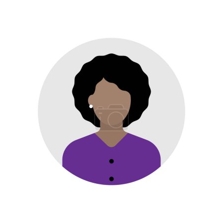 Téléchargez les illustrations : Portrait avatar femme africaine sans visage - en licence libre de droit