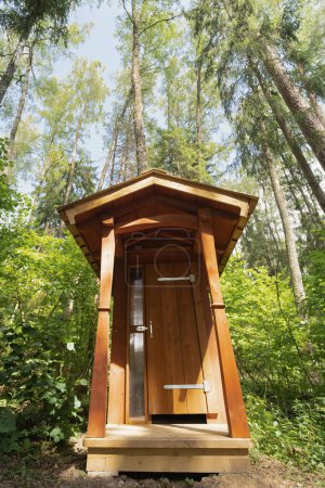 Photo for Private toilet in nature in a wood forest. High quality photo - Royalty Free Image