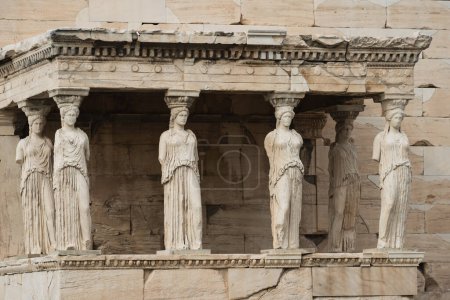 The Caryatids of the Erechtheion, Athens Greece. Acropolis. 