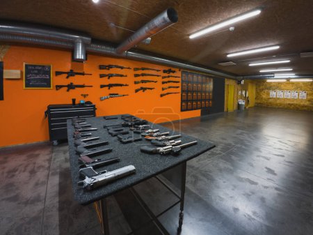 Photo for Baltics April 9, 2024. Shooting range and weapons. - Royalty Free Image