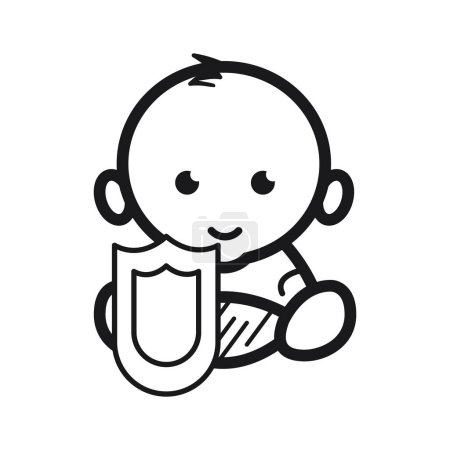 Baby Schild Logo Symbol Vektor