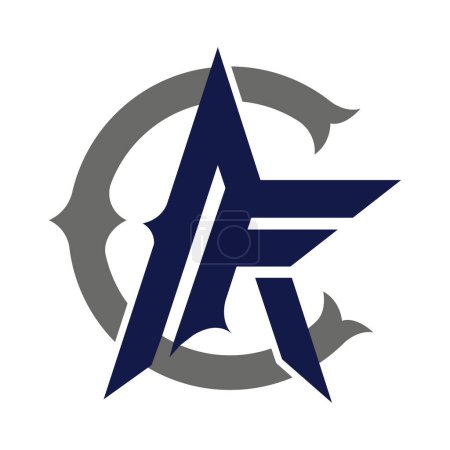 Ilustración de Coche acf logo monograma icono - Imagen libre de derechos