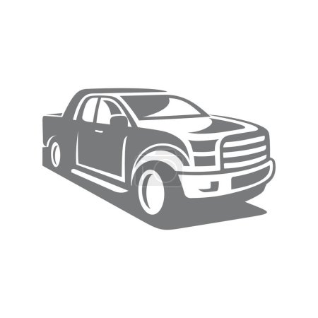 Ilustración de Coche camión logotipo icono silueta - Imagen libre de derechos