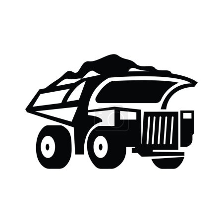 dump truck silhouette vector design
