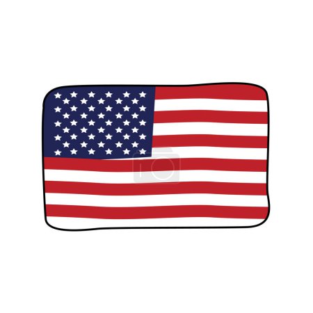 Ilustración de EE.UU. diseño del logotipo de la bandera estados unidos - Imagen libre de derechos