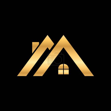 Ilustración de Diseño de logotipo de bienes raíces de lujo - Imagen libre de derechos