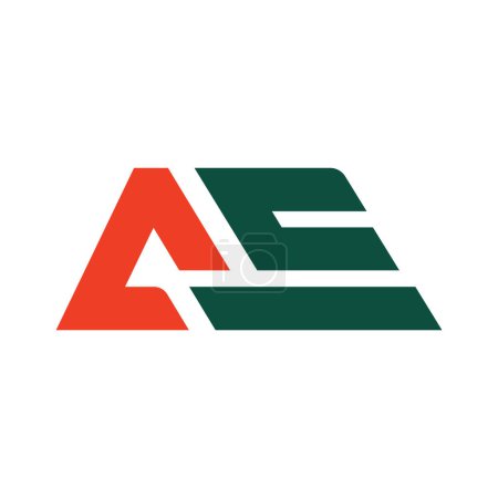 letters initials AE logo design