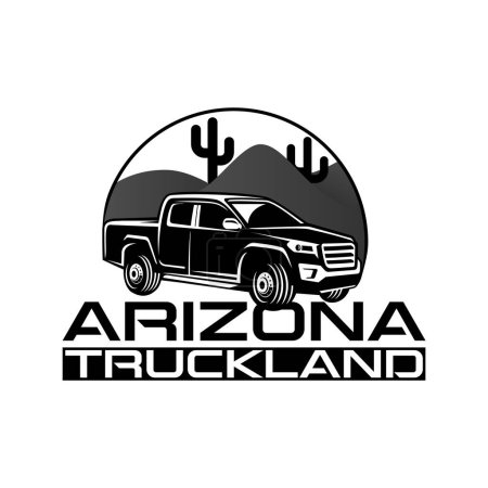 Arizona truck desert logo design