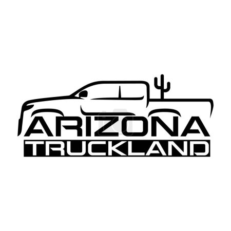 Arizona truck desert logo design