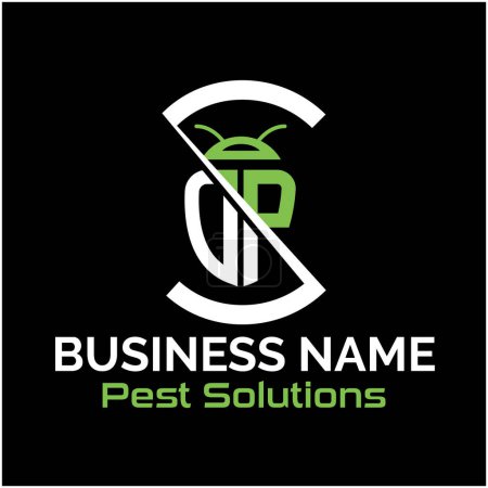 Schädlingsbekämpfung Insekten Logo Design