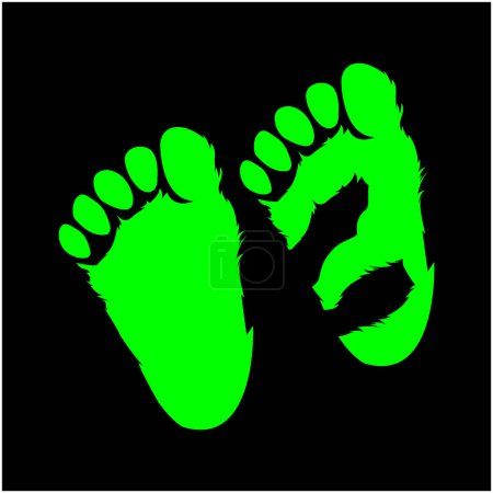 bigfoot feet logo design illustration